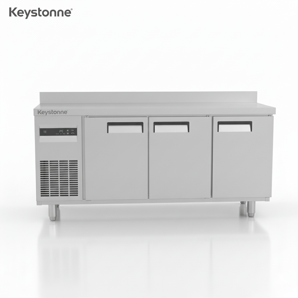 Keystonne 3 Door Under Counter Chiller (526 Liters, Aircooled, 1800 MM)