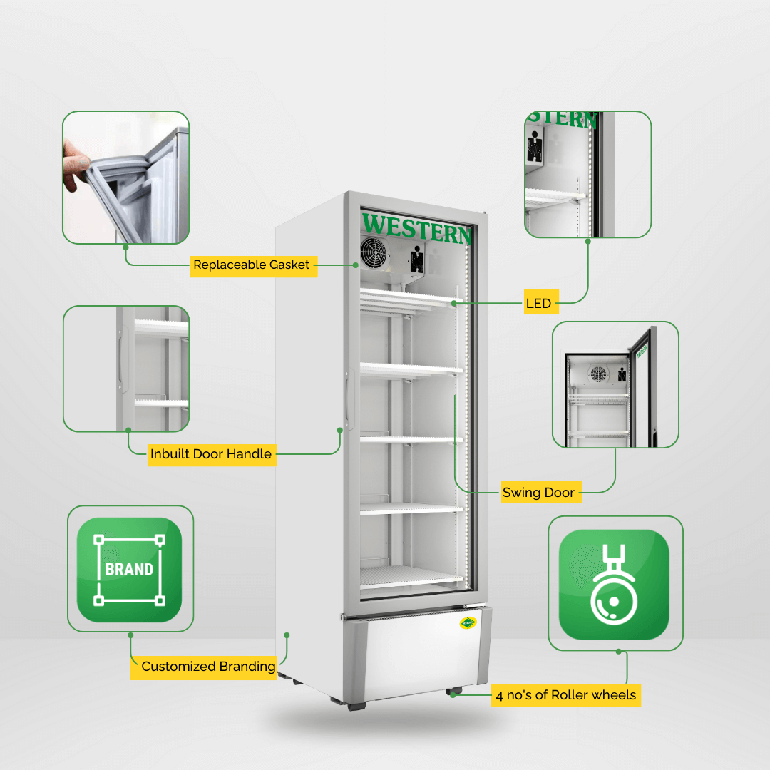 Western Single Door Visi Cooler (SRC380HC-GL)