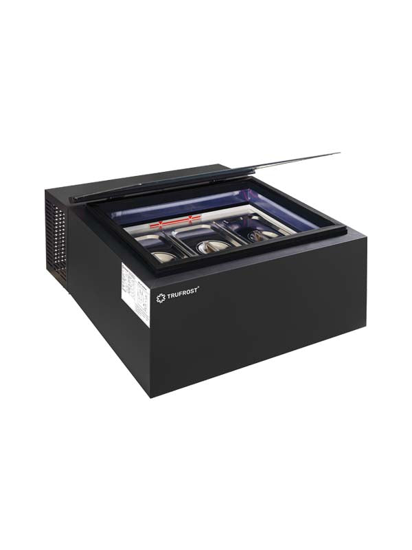 Trufrost Desktop Flat Glass Ice Cream Scooping Display (DTF-3 Black)
