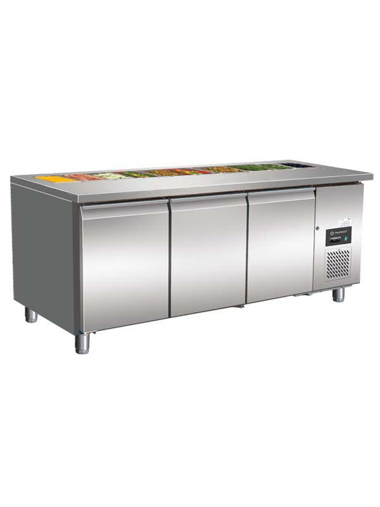 Trufrost 3 Door Ventilated Preparation Tables (GN-3100 Coldpan)