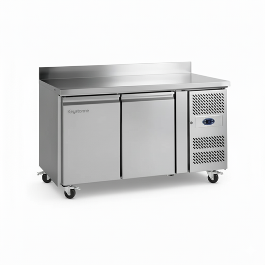 Keystonne 2 Door Under Counter Freezer (306 Liters, Static, 1200 MM)