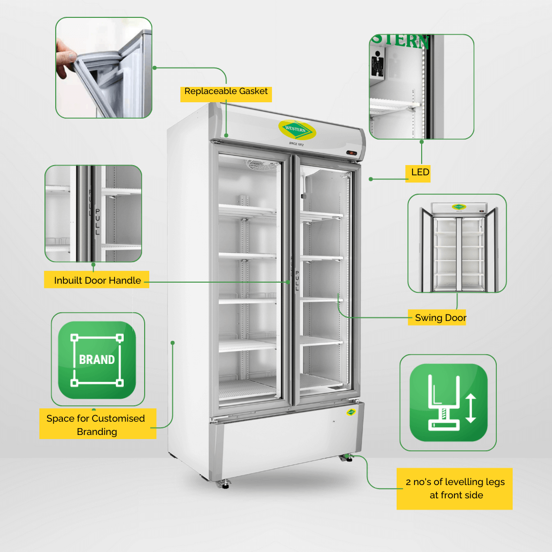Western Double Door Visi Cooler (SRC950HC-GL)