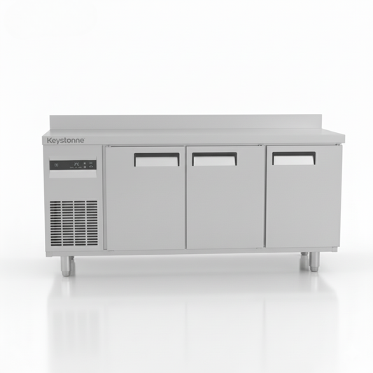 Keystonne 3 Door Under Counter Chiller (526 Liters, Static, 1800 MM)
