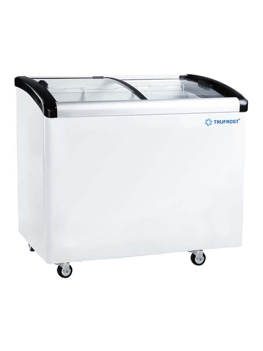 Trufrost Curved Glass Top Freezer with 2 standard + 1 QDI Basket (GTC 300 Premia)